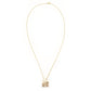 Hermès HERMES Irene Necklace Off-White × Gold H Logo H Ash 7-6-449