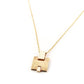 Hermès HERMES Irene Necklace Off-White × Gold H Logo H Ash 7-6-449