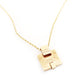 Hermès HERMES Irene Necklace Off-White × Gold H Logo H Ash 7-6-449