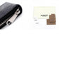 BURBERRY TB Monogram Long Wallet, Leather, Black
