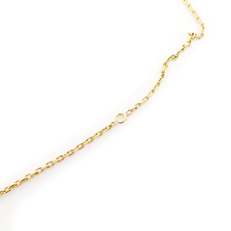 Hermès HERMES Irene Necklace Off-White × Gold H Logo H Ash 7-6-449