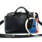 FENDI By the Way Handbag Bugs Limited Edition 2-Way Black Leather Shoulder Bag Apple R801630