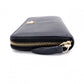 GUCCI Round Zipper GG Marmont Long Wallet, Leather, Black with Gold Hardware