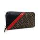 FENDI Long Wallet Zucca Round Zipper Brown × Black PVC Leather Wallet 7-9-329