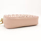 MIU MIU Matelassé Shoulder Bag Pink Leather Crossbody Gold Hardware 7-12-677