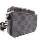 LOUIS VUITTON Trio Messenger 3D Canvas Damier Graphite Handbag, Leather, Gray, Men's