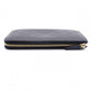 GUCCI Zipper Striped Long Wallet, Leather, Black, L-shaped Zipper