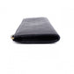 GUCCI Zipper Striped Long Wallet, Leather, Black, L-shaped Zipper