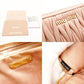 MIU MIU Matelassé Shoulder Bag Pink Leather Crossbody Gold Hardware 7-12-677