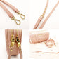 MIU MIU Matelassé Shoulder Bag Pink Leather Crossbody Gold Hardware 7-12-677