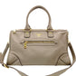 PRADA Galleria Handbag Greige Leather 2-Way Tote Women's Gold Hardware R801287