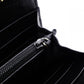GUCCI Zipper Striped Long Wallet, Leather, Black, L-shaped Zipper