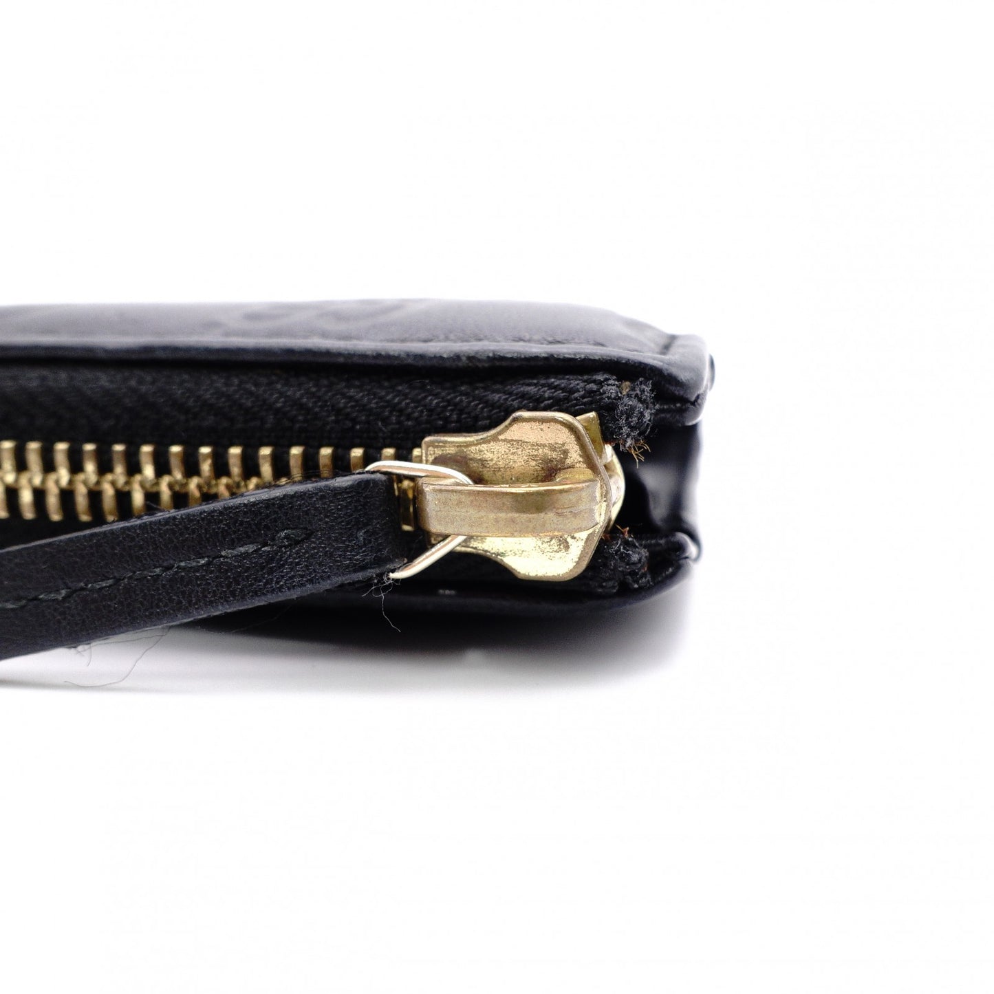 GUCCI Zipper Striped Long Wallet, Leather, Black, L-shaped Zipper