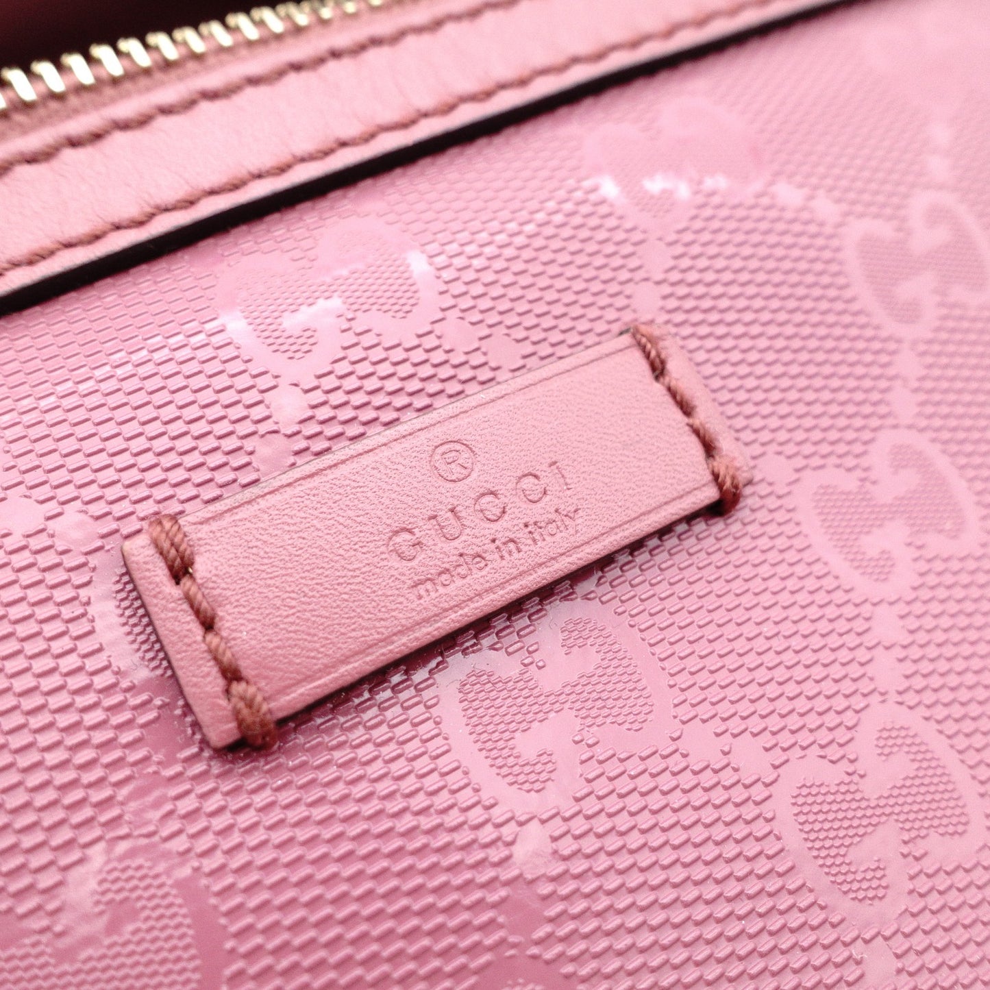 GUCCI Handbag, PVC, Pink, GG Imprimé, Waist Bag, Body Bag, GG Logo