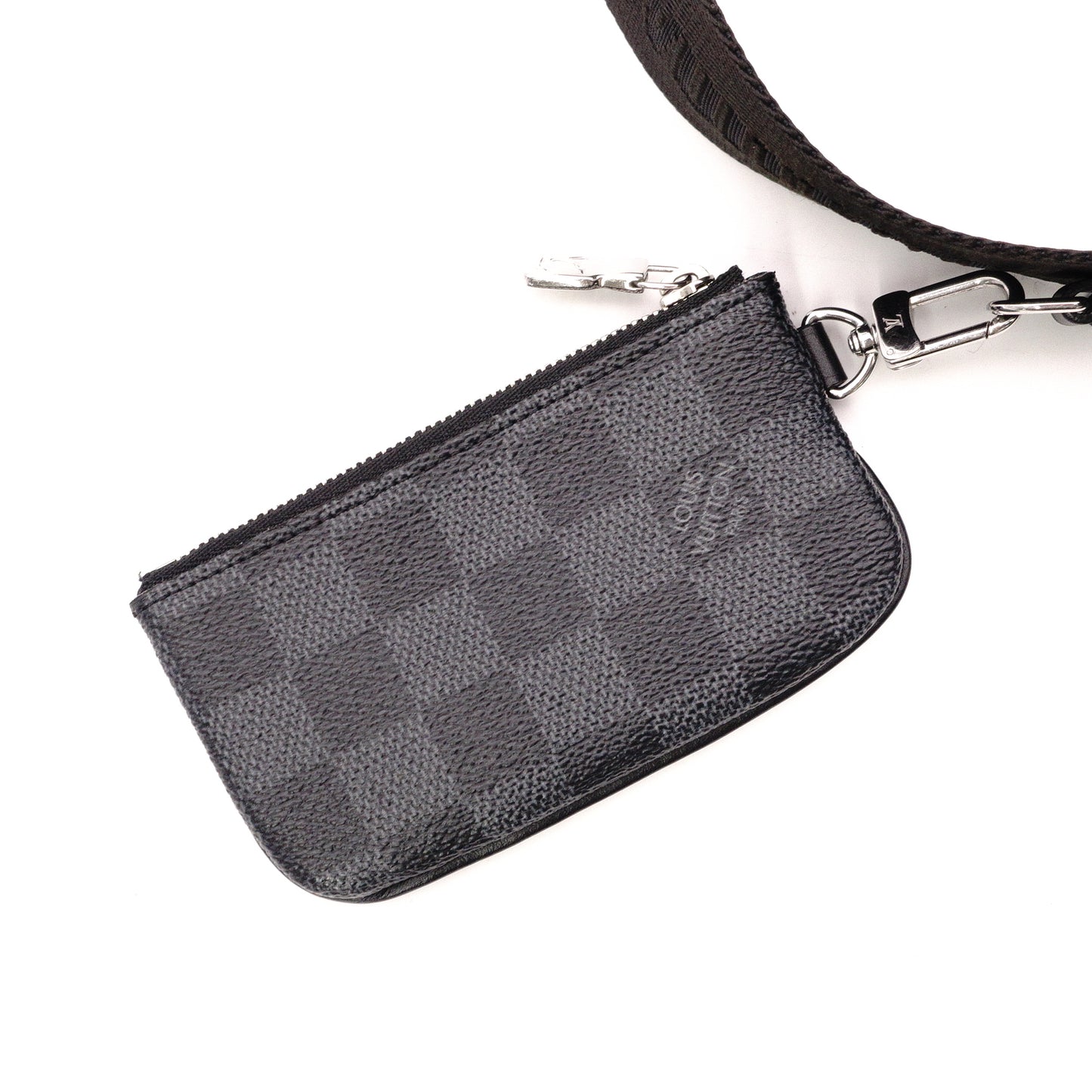 LOUIS VUITTON Trio Messenger 3D Canvas Damier Graphite Handbag, Leather, Gray, Men's