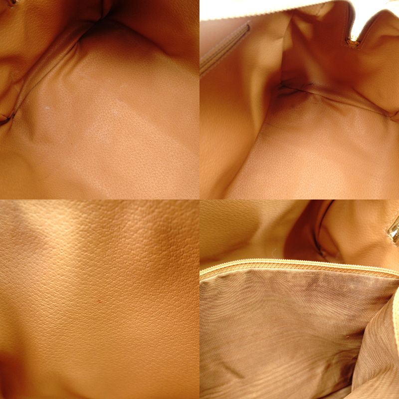 Céline Macadam Handbag Brown PVC Leather Vintage 7-9-502