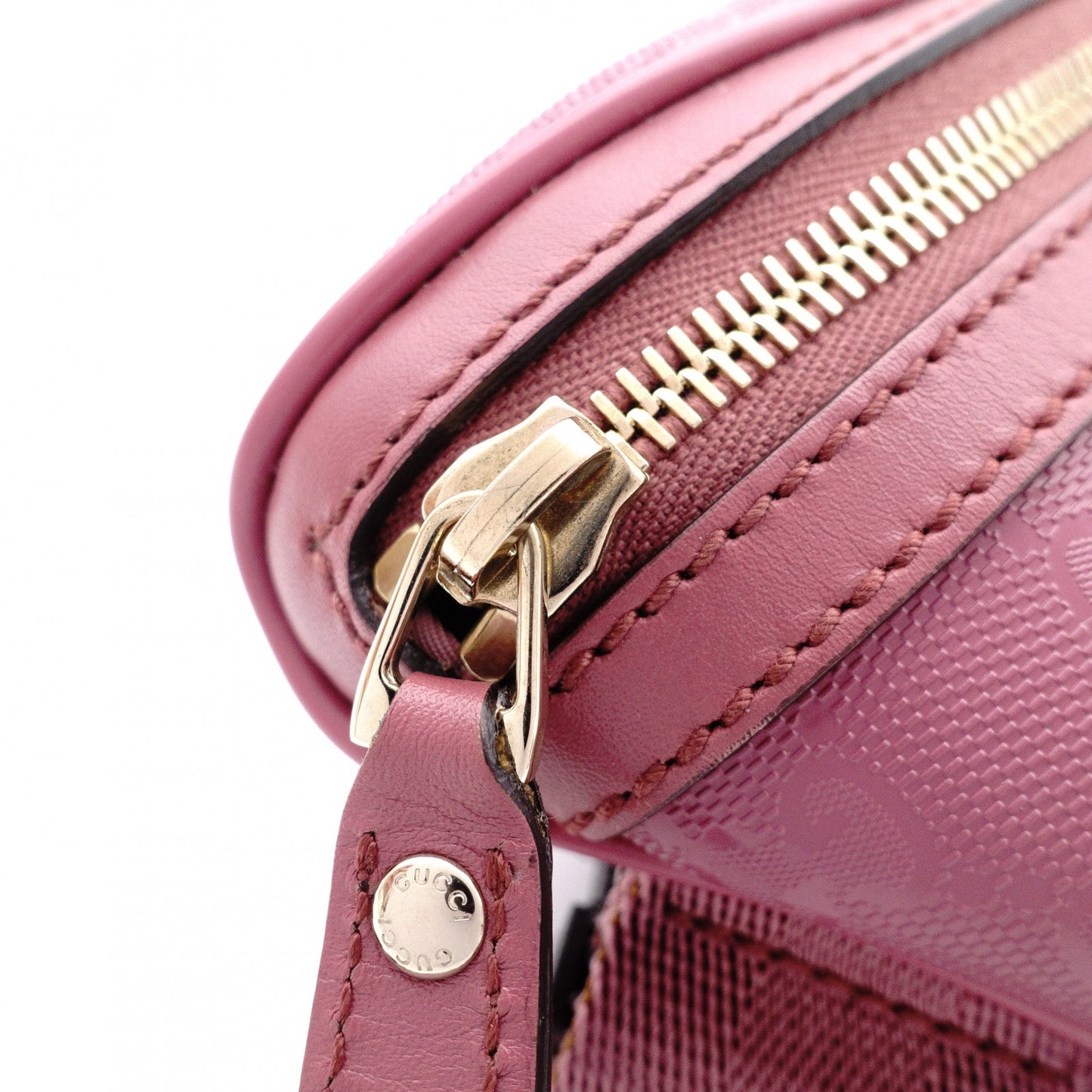 GUCCI Handbag, PVC, Pink, GG Imprimé, Waist Bag, Body Bag, GG Logo