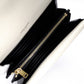 YVES SAINT LAURENT Bicolor Surpis Long Wallet, Leather, Black