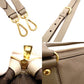 PRADA Galleria Handbag Greige Leather 2-Way Tote Women's Gold Hardware R801287