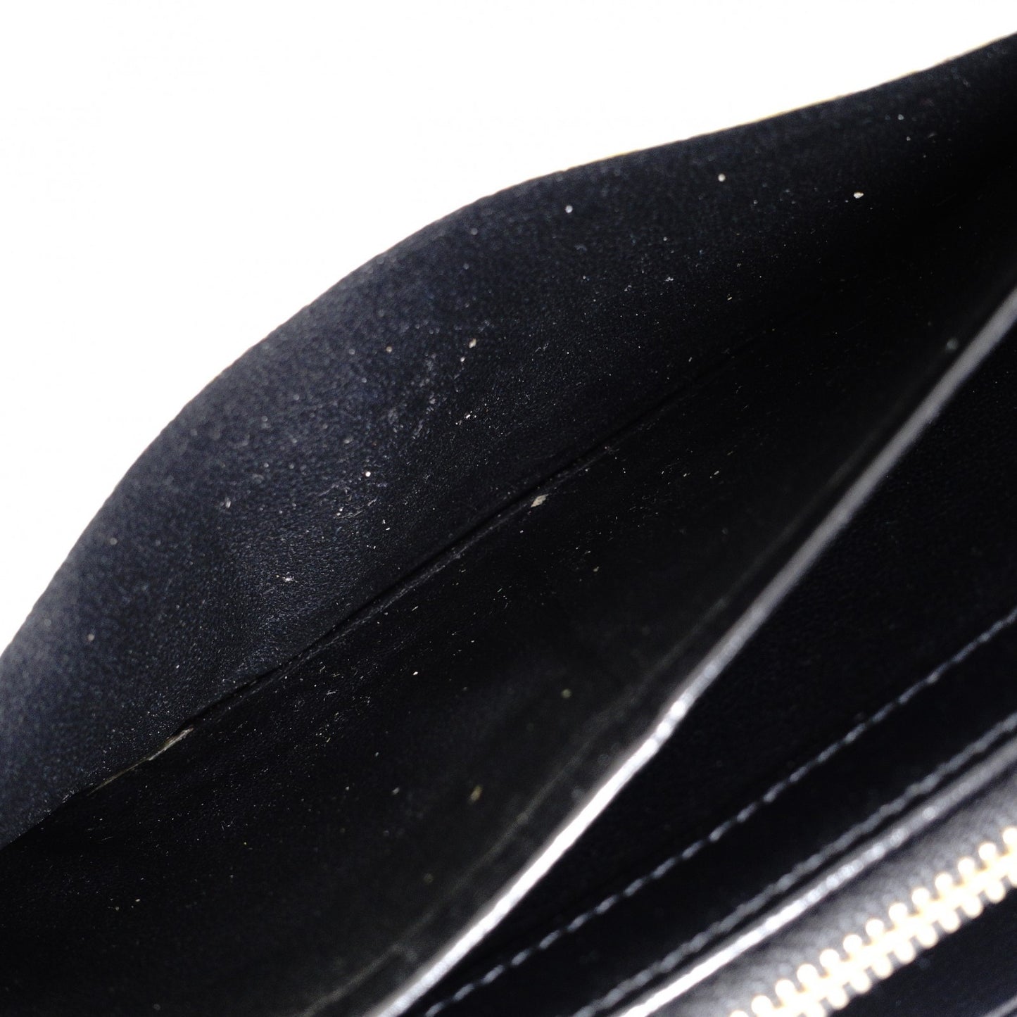 YVES SAINT LAURENT Bicolor Surpis Long Wallet, Leather, Black