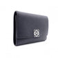 LOEWE Vertical Wallet Anagram Tri-fold Wallet Leather Black with Silver Hardware