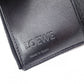 LOEWE Vertical Wallet Anagram Tri-fold Wallet Leather Black with Silver Hardware