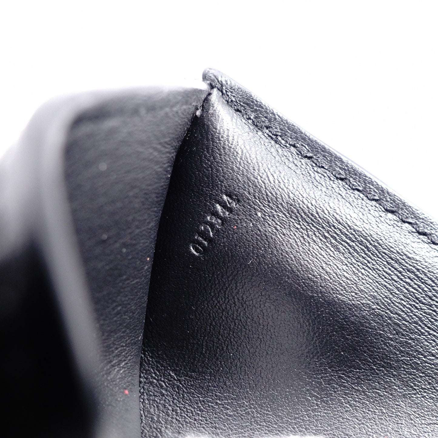 LOEWE Vertical Wallet Anagram Tri-fold Wallet Leather Black with Silver Hardware