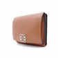 LOEWE Vertical Wallet Anagram Tri-fold Wallet Leather Brown