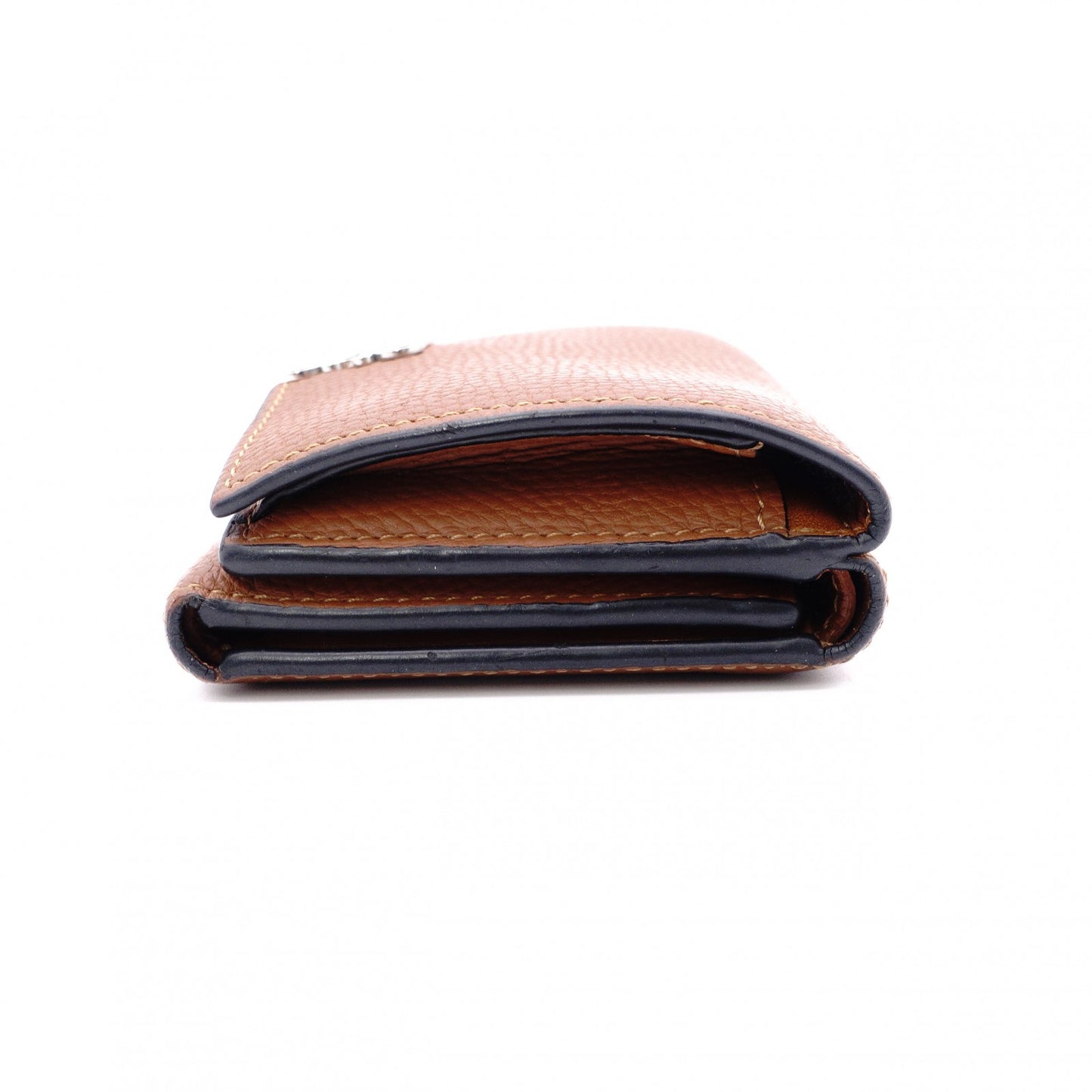LOEWE Vertical Wallet Anagram Tri-fold Wallet Leather Brown