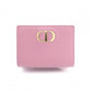 Christian Dior 30 Montaigne Bifold Wallet, Leather, Pink, CD Logo, Gold Hardware