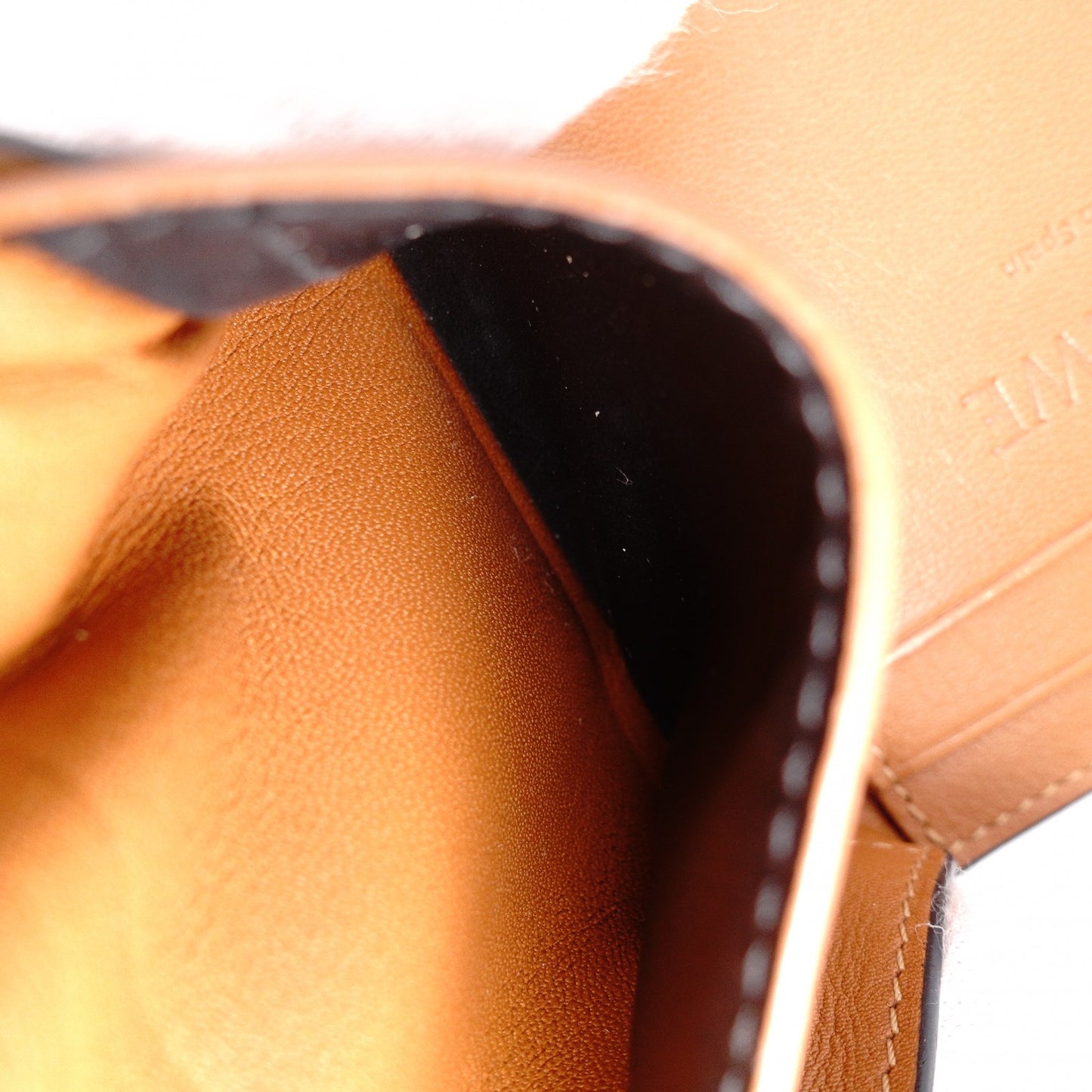 LOEWE Vertical Wallet Anagram Tri-fold Wallet Leather Brown