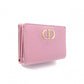 Christian Dior 30 Montaigne Bifold Wallet, Leather, Pink, CD Logo, Gold Hardware