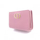 Christian Dior 30 Montaigne Bifold Wallet, Leather, Pink, CD Logo, Gold Hardware