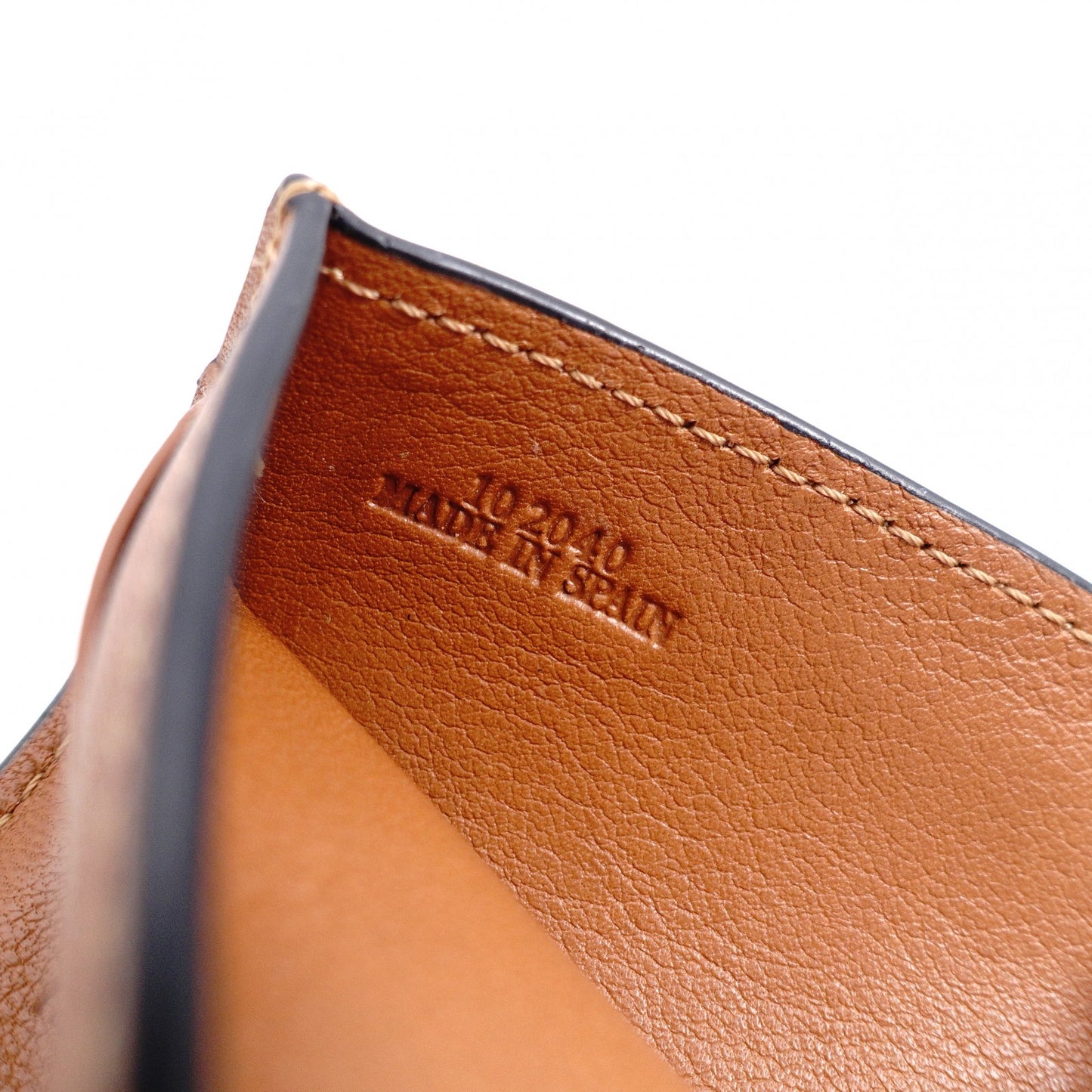 LOEWE Vertical Wallet Anagram Tri-fold Wallet Leather Brown