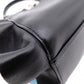 FENDI Mini Peekaboo Handbag, Leather, Black, 2-way, with blue ruffle, crossbody