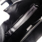FENDI Mini Peekaboo Handbag, Leather, Black, 2-way, with blue ruffle, crossbody