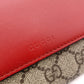 GUCCI GG Supreme Long Wallet, PVC/Leather, Pink, Red, GG Logo Wallet
