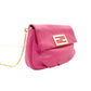 FENDI Mamma Chain Shoulder Bag Pink Leather Crossbody FF Logo Gold Hardware R801581