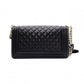 CHANEL Lambskin Boy Chanel 25 Shoulder Bag, Leather, Black with Gold Hardware