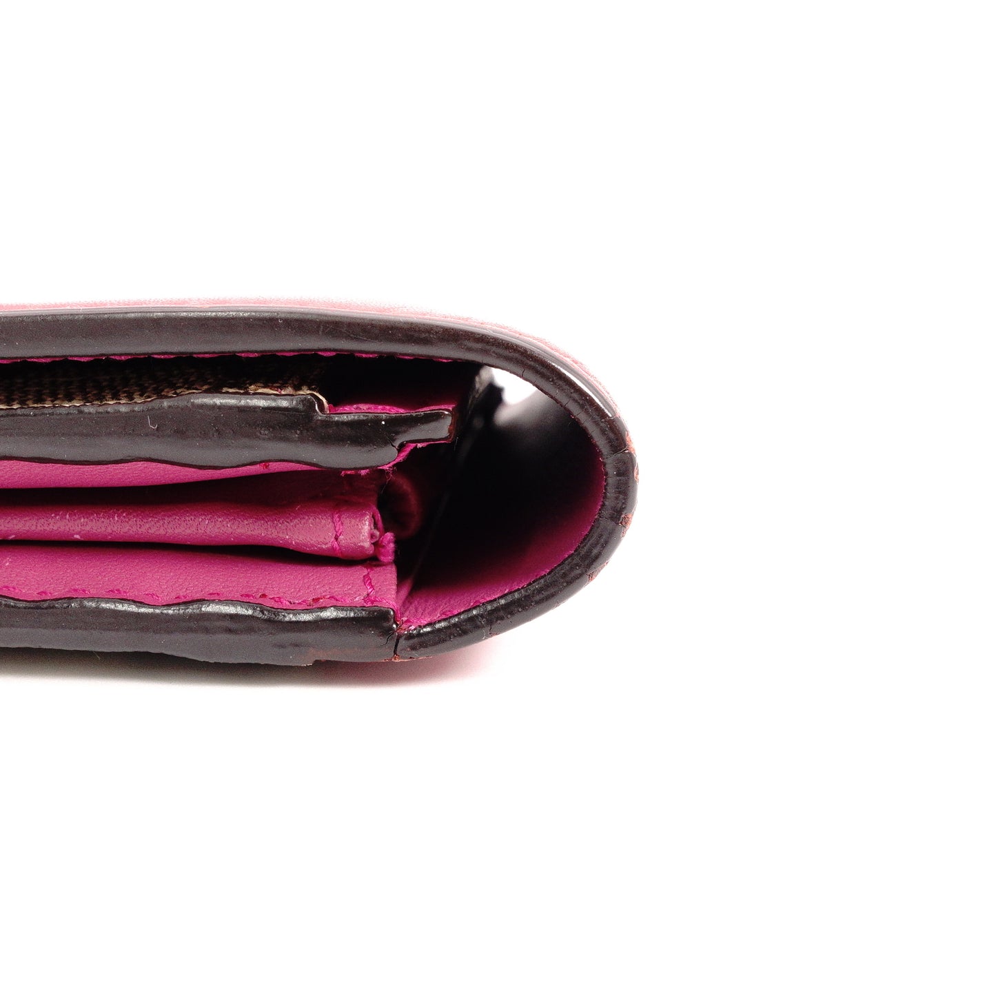 GUCCI GG Supreme Long Wallet, PVC/Leather, Pink, Red, GG Logo Wallet