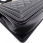 CHANEL Lambskin Boy Chanel 25 Shoulder Bag, Leather, Black with Gold Hardware