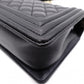 CHANEL Lambskin Boy Chanel 25 Shoulder Bag, Leather, Black with Gold Hardware