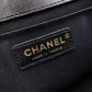 CHANEL Lambskin Boy Chanel 25 Shoulder Bag, Leather, Black with Gold Hardware