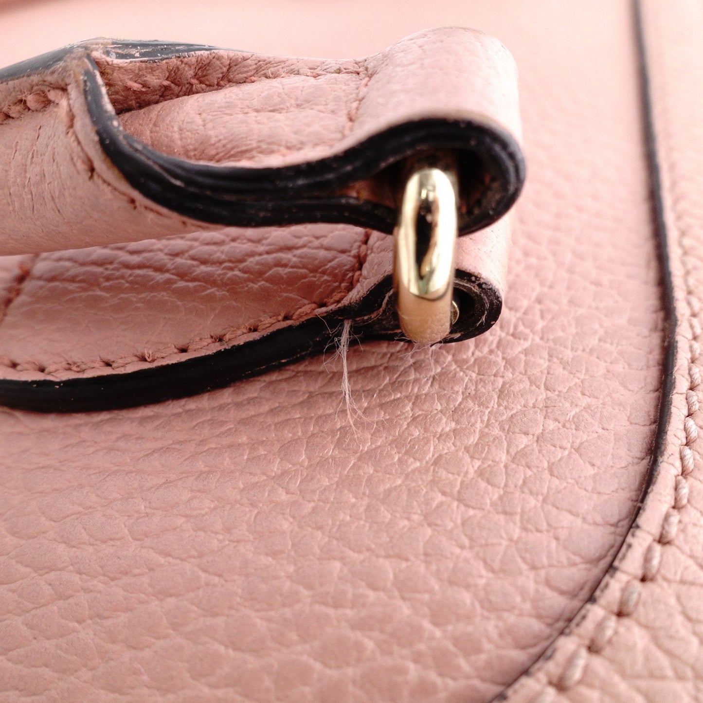 GUCCI Interlocking Shoulder Bag, Leather, Pink, 2-Way