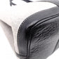 HERMES Garden Party PM Tote Bag, Canvas and Leather, Grey, with “F” Engraving