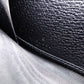GUCCI Round-Zip Striped Leather Long Wallet, Black
