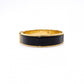 HERMES Click-Clack Bangle, Metal, Gold and Black