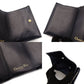 DIOR Trotter Tri-Fold Wallet Canvas Navy Mini Wallet Leather 7-9-423