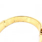 HERMES Click-Clack Bangle, Metal, Gold and Black