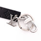 LOUIS VUITTON Monogram Shadow Keychain Dragonne Charm, Leather, Black, Key Charm